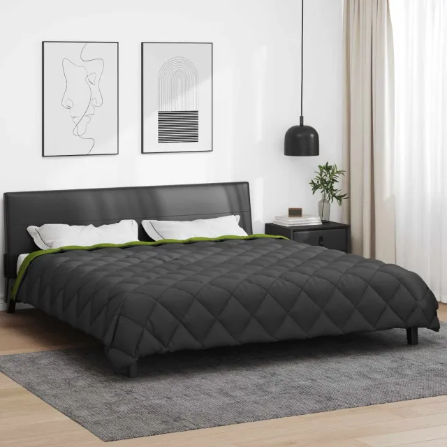 vidaXL Winter Dekbed 220 x 240 cm 450 gsm Microvezel Groen