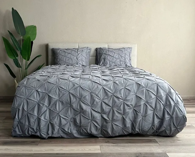 Beau Maison Dekbedovertrek Augustine Grijs 200x200/220 cm + 2 kussenslopen Grijs/Grey