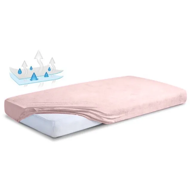 Matex Serie - Waterdicht Laken - 140x200 cm - Ademend - Frotte roze