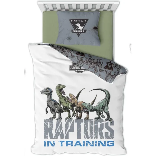Jurassic World dekbedovertrek Raptors in Training 140 x 200 cm Multi Colour