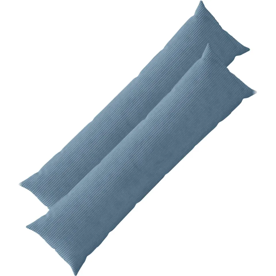 vidaXL Kussensloop 2 st HEERLEN Blauw 40 x 145 cm corduroy, foto 3