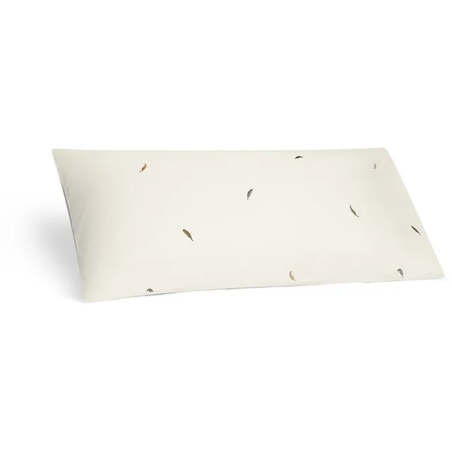 Yumeko kussensloop katoensatijn multicolor feather 40x80 - Bio, eco & fairtrade - 1 stuk