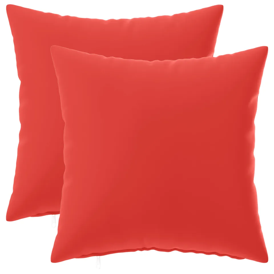 vidaXL Kussensloop 2 st HEERLEN Rood 45 x 45 cm Polyester, foto 3