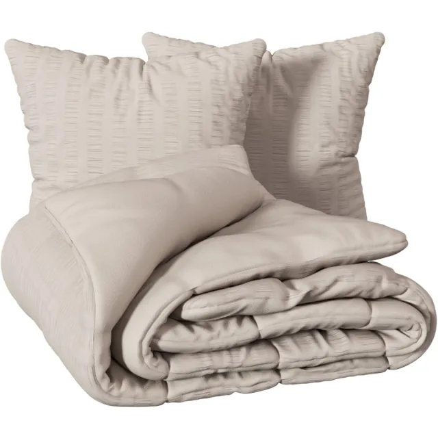 Atmosphera Beddengoed set - Dbo 240x220cm + set kussenslopen - Beige