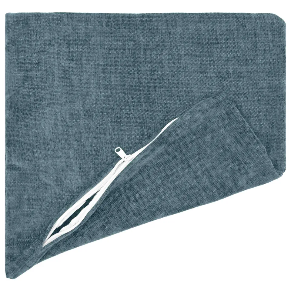 vidaXL Kussensloop 6 st HEERLEN Blauw 55 x 55 cm Chenille Stof, foto 4