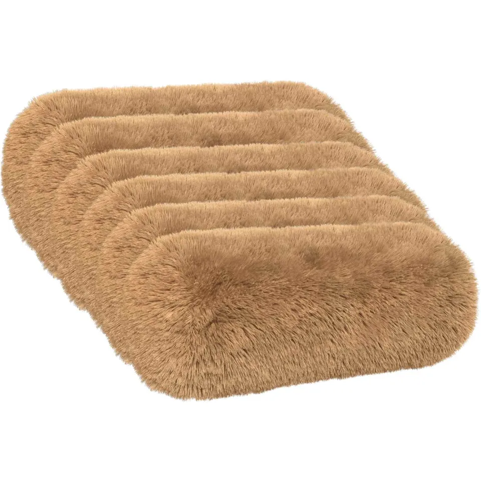vidaXL Kussensloop 6 st HEERLEN Taupe Dia. 15 x 40 cm PV Fleece, foto 3