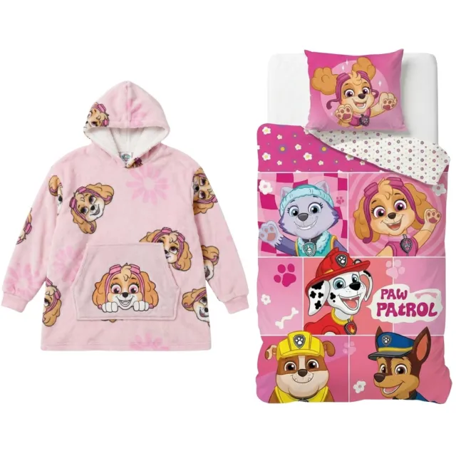 PAW Patrol slaapkamerset; dekbedovertrek en hoodie deken Dekbedset
