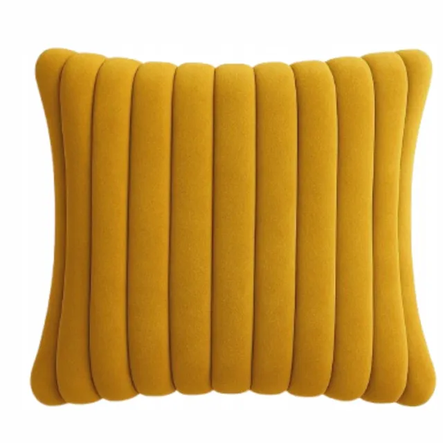 MMO-EURO Martyna Opiełka Premium Corduroy Kussenhoes 70x50 cm - Mosterdgeel Velvet