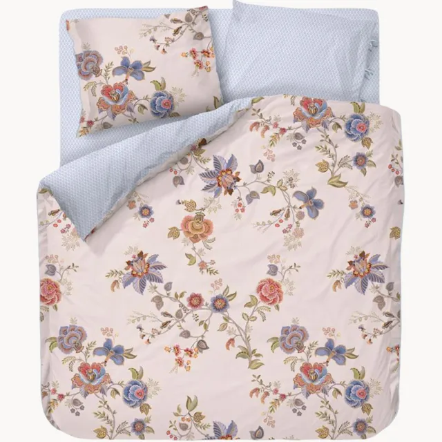 Pip Studio Katoenen perkal dekbedovertrekset Cece Fiore Wit