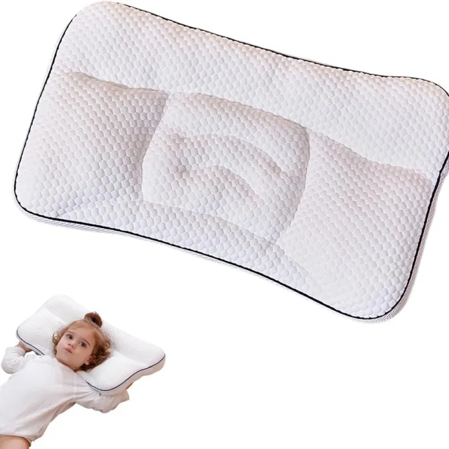 Bobypet Kinderkussen - Ademend Slaapkussen - Ergonomisch 6-12 Jaar - Wasbare - Voor Jongens En Meisjes - Wit