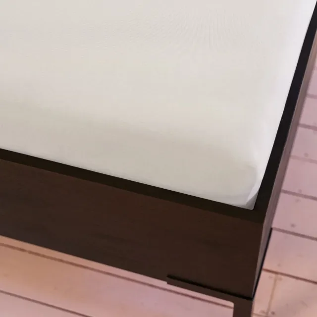 kayori Saiko Splittopper Hoeslaken Premium Jersey - 200x200-220cm - Matrasdikte 12 cm - Biologisch Katoen - Offwhite