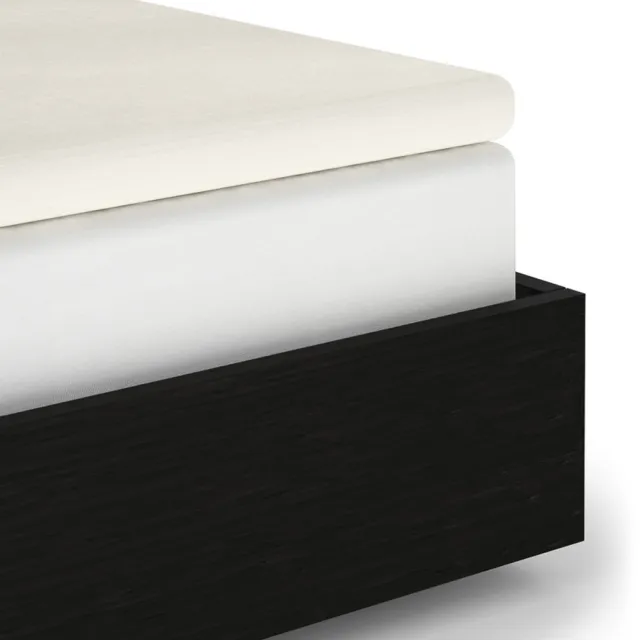 Heckettlane Topper Hoeslaken Elementi - 180x200 cm - 100% Katoen-Satijn - Off-White