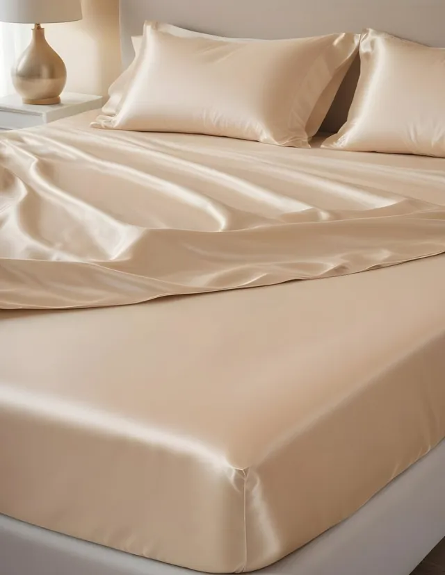 inSilk Zijden Hoeslaken voor Topdekmatras inSilk Donker Champagne 1-persoons 90 x 200 cm - 100% Puur Zijde Donker Champgane