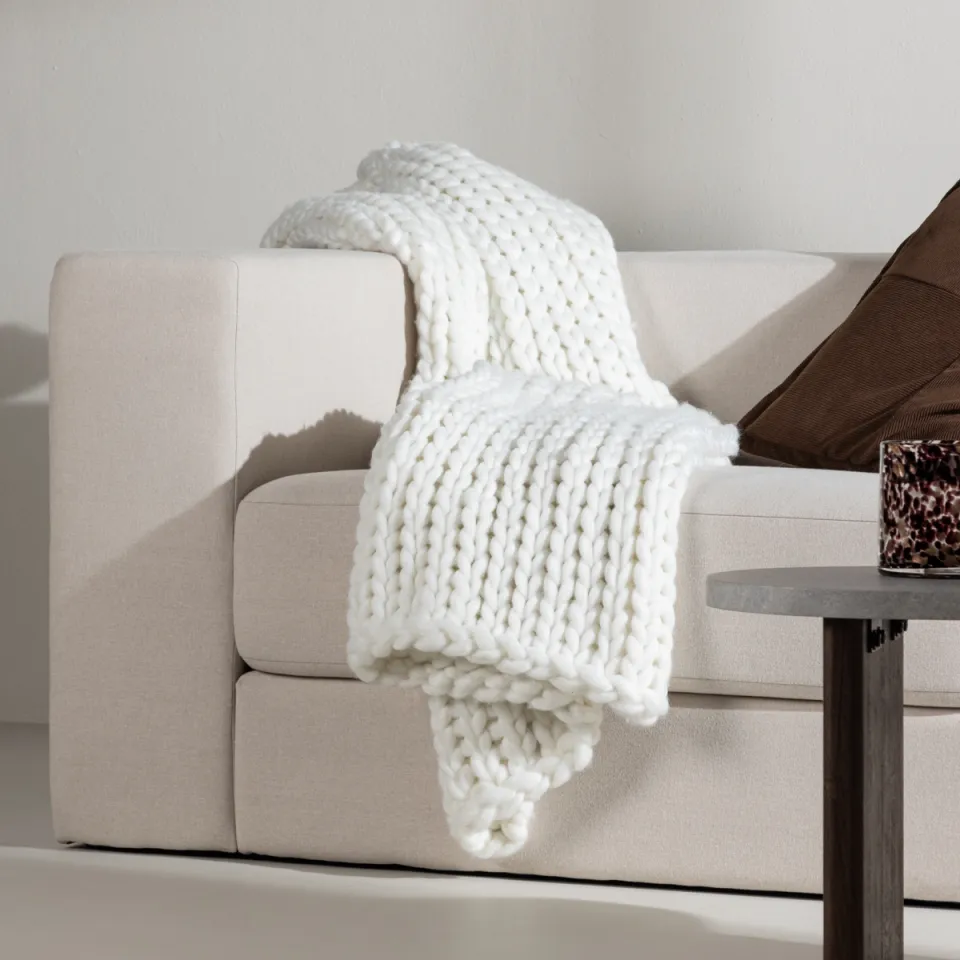 Nest living Verena plaid wit - 170 x 130 cm, foto 2