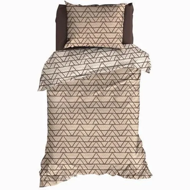 Satin D Or Satin d'Or Cervo - Dekbedovertrek - Eenpersoons - 140x200/220 cm + 1 kussensloop 60x70 cm - Sand