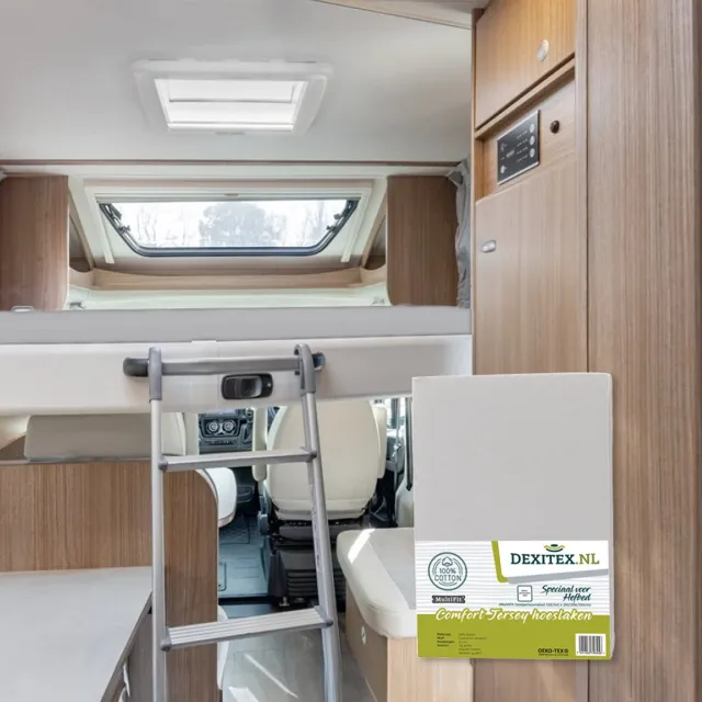 dexitex hefbed 1 x Hoeslaken lichtgrijs/ Geschikt voor Camper