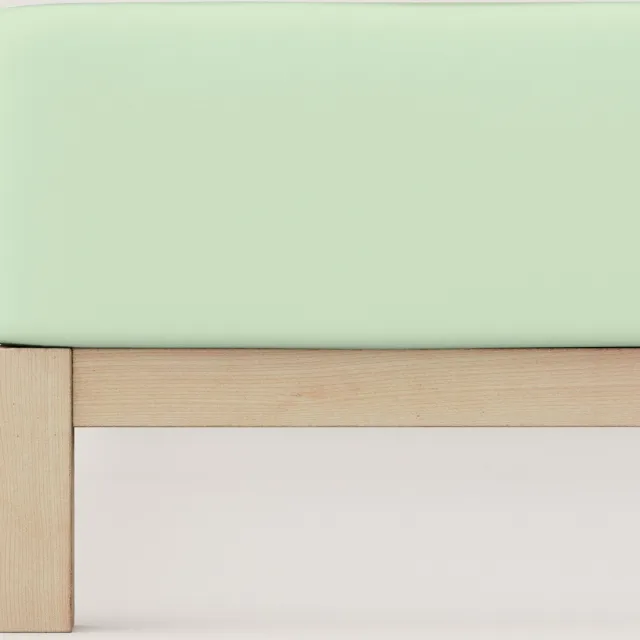 schlafgut Pure Bio Katoen Jersey Hoeslaken M - 120x200 - 130x220 643 Green Light