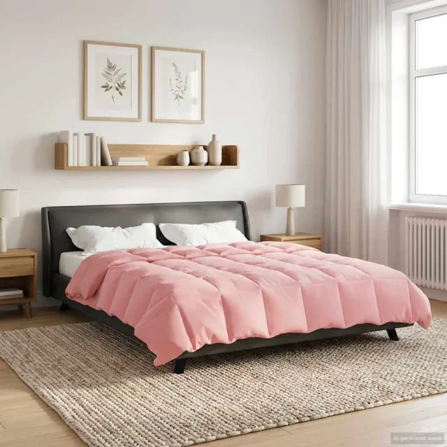 vidaXL Vol jaar dekbed 220 x 260 cm Microfiber (100% polyester) Roze