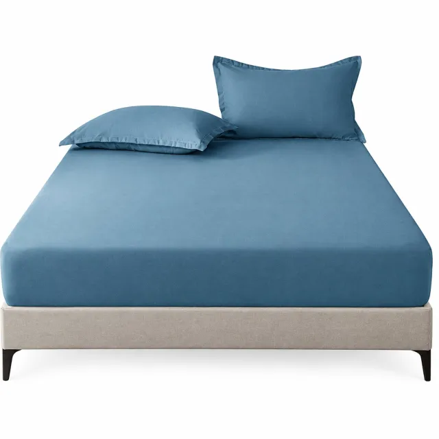SWGOTA Blauw hoeslaken van polyester - Effen beddengoed