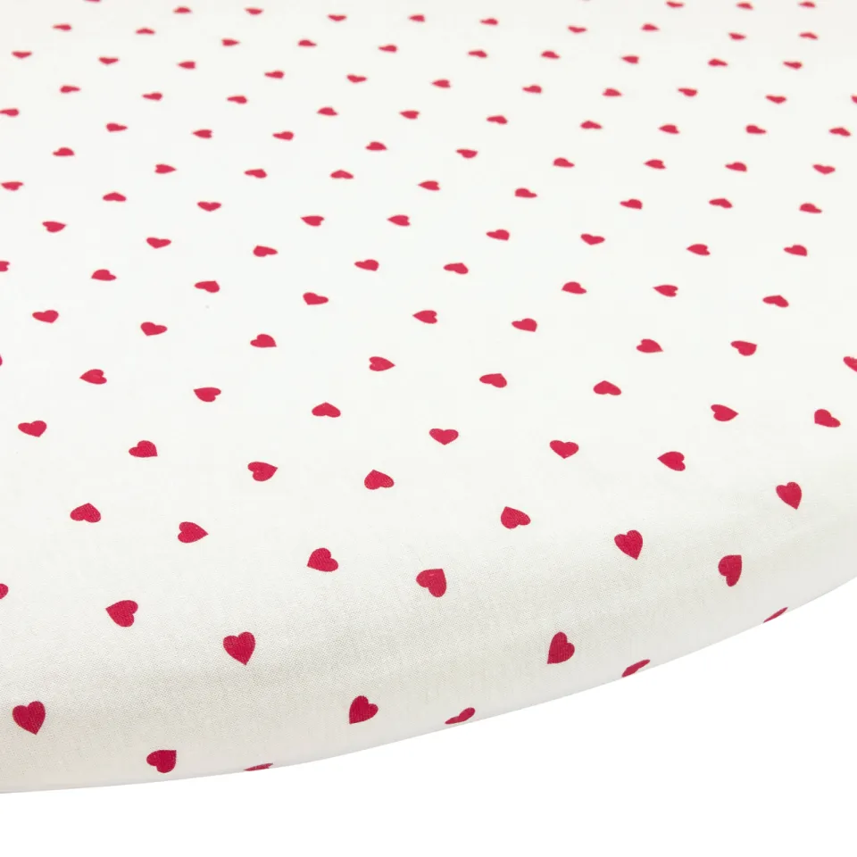 Meyco rond boxmatras hoeslaken Sweet Heart wit/rood, foto 2