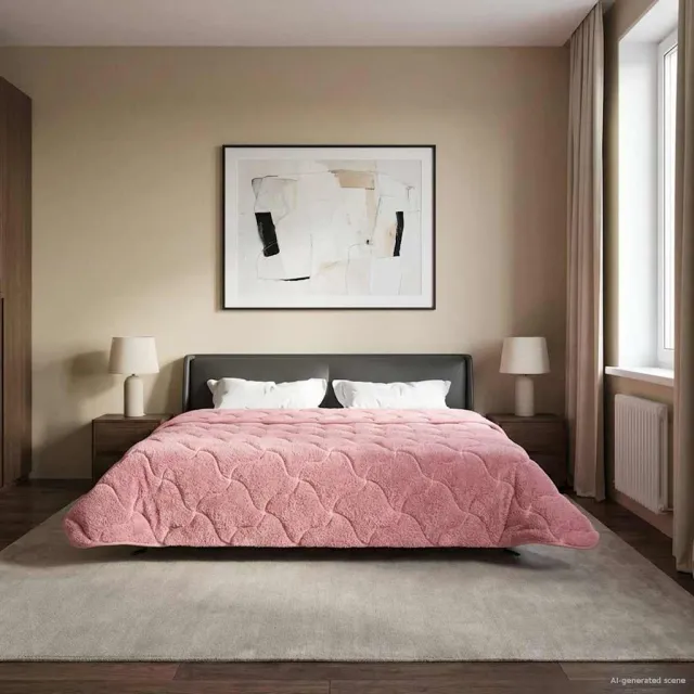 vidaXL Vol jaar dekbed 240 x 260 cm roze, foto 2