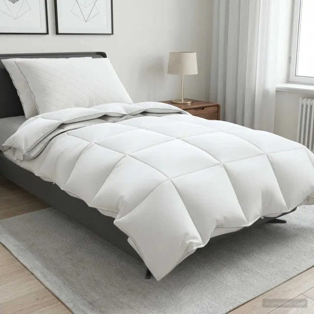 vidaXL 90% ganzen dons dekbedset FULDA 3 st 155 x 220 cm 310 GSM Wit