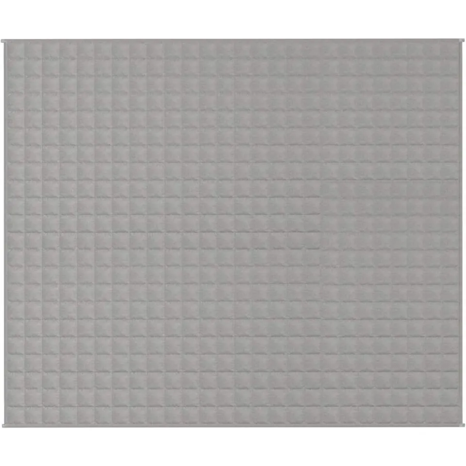 vidaXL Verzwaringsdeken 220x260 cm 15 kg stof grijs