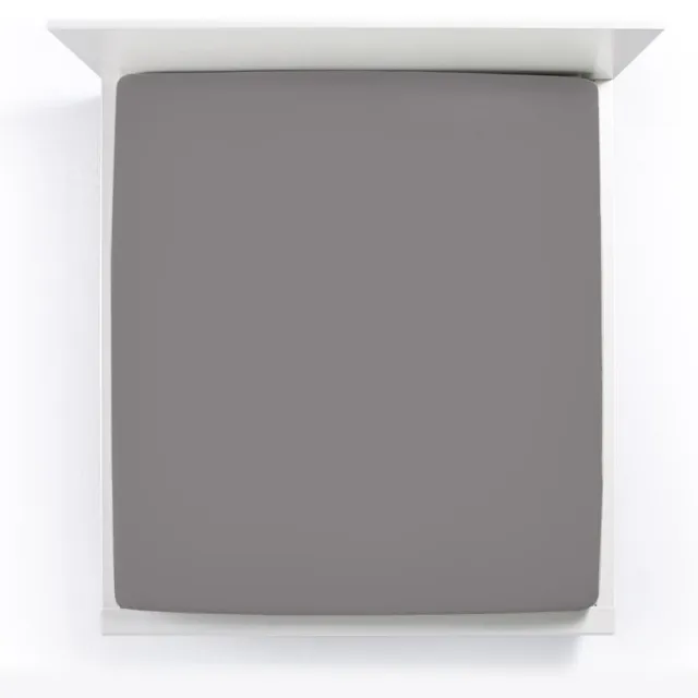Bella Donna Jersey La Piccola Topperhoeslaken 120x210-220 cm lichtantraciet-0215 Grijs
