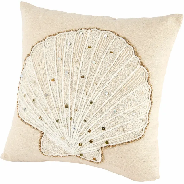 Loberon Kussenhoes Luiv wit/beige