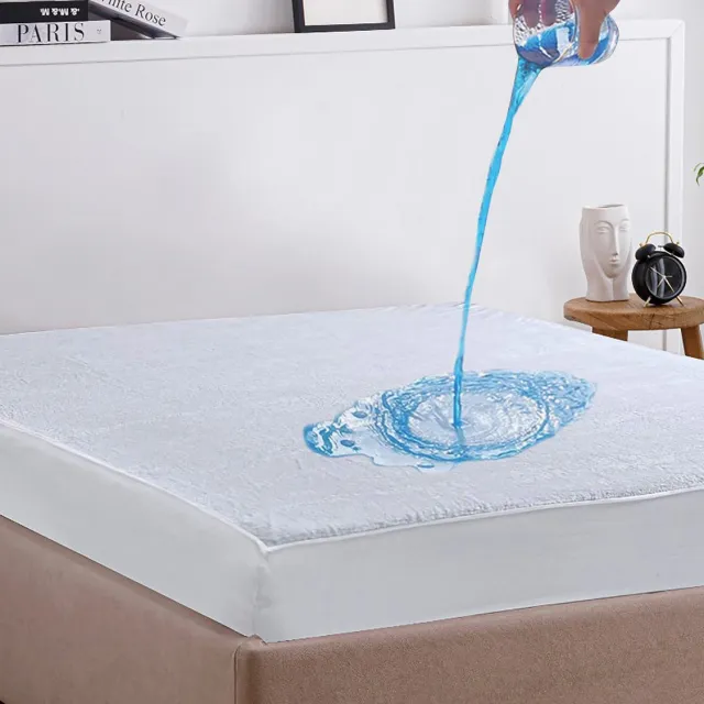 BED GLOW & APPAREL Matrasbeschermer 200x200+40 cm – 100% Katoen, Waterdicht & OEKO-TEX® Gecertificeerd – Ademend, Anti-Allergie & Wasbaar tot 40 cm Matrasdikte | Bed Glow & Apparel Wit