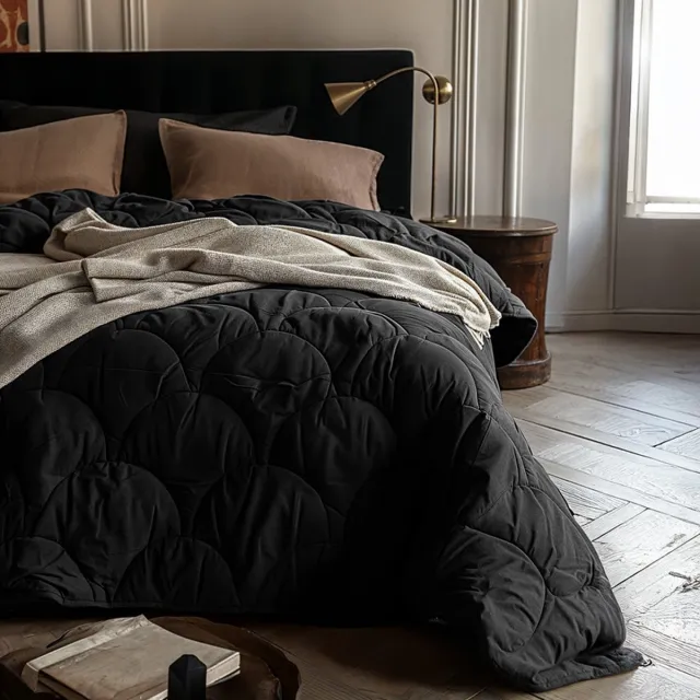 Sleeptime Lazy Dekbed Zonder Overtrek - Black - 140x200cm Antraciet
