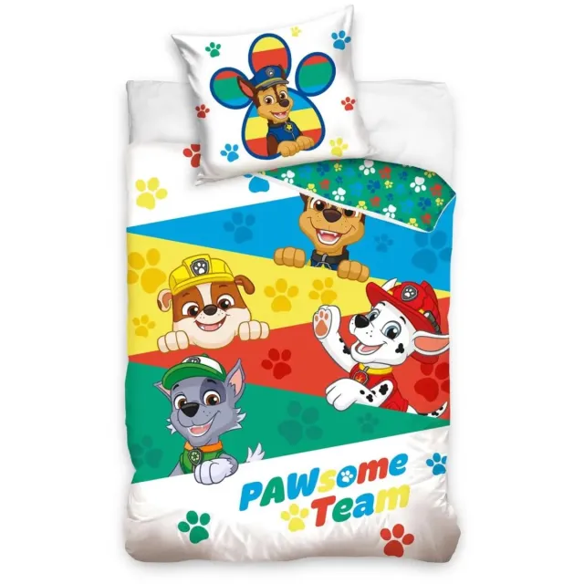 PAW Patrol peuterdekbedovertrek Happy - 100 x 135 cm - 40 x 60 cm Blauw