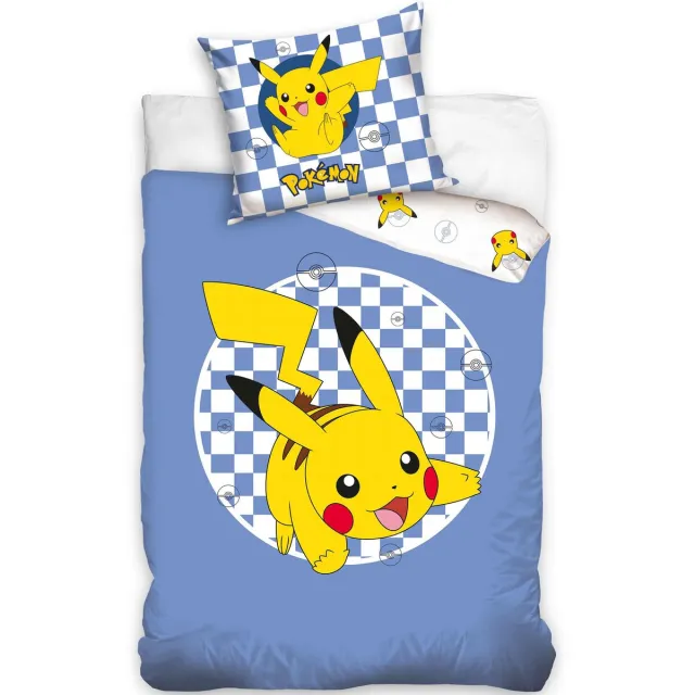 Pokémon Dekbedovertrek, Jump - Eenpersoons - 140 x 200 cm / 70 x 90 cm - Katoen Multi kleuren