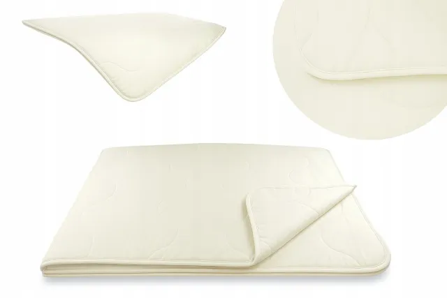 Koney Zomerdekbed 200 x 220 cm - schapenwol - Ecru - 150 g/m²
