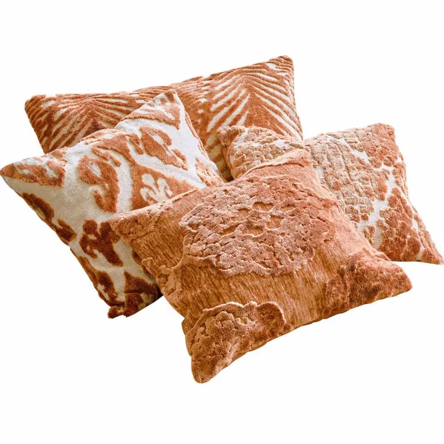 Loberon Kussenhoes set van 4 Samirad roodbruin