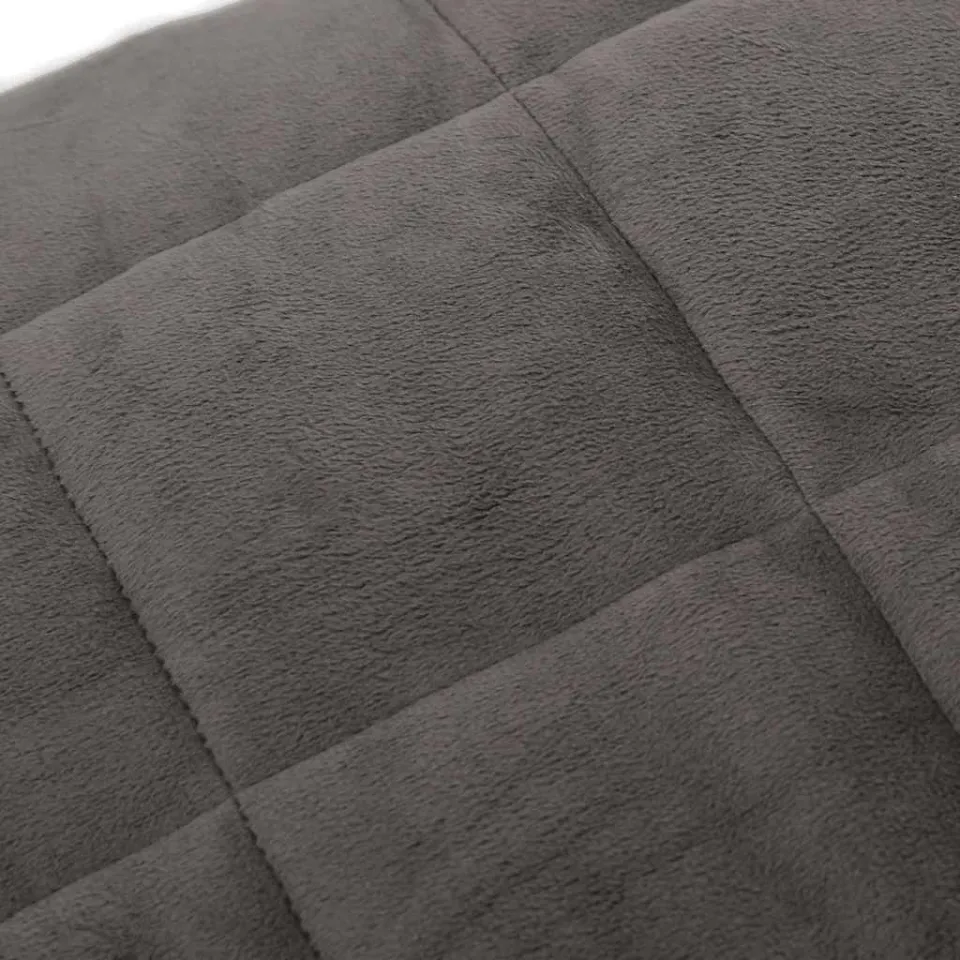 vidaXL Verzwaringsdeken 220x260 cm 15 kg stof grijs, foto 4
