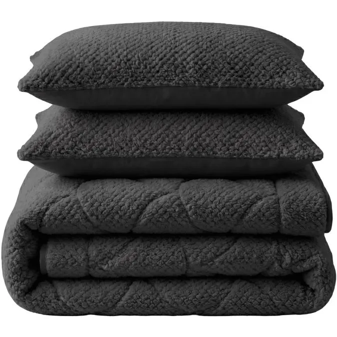 Zensation Lazy all-in-one dekbed Teddy fur - antraciet, foto 3