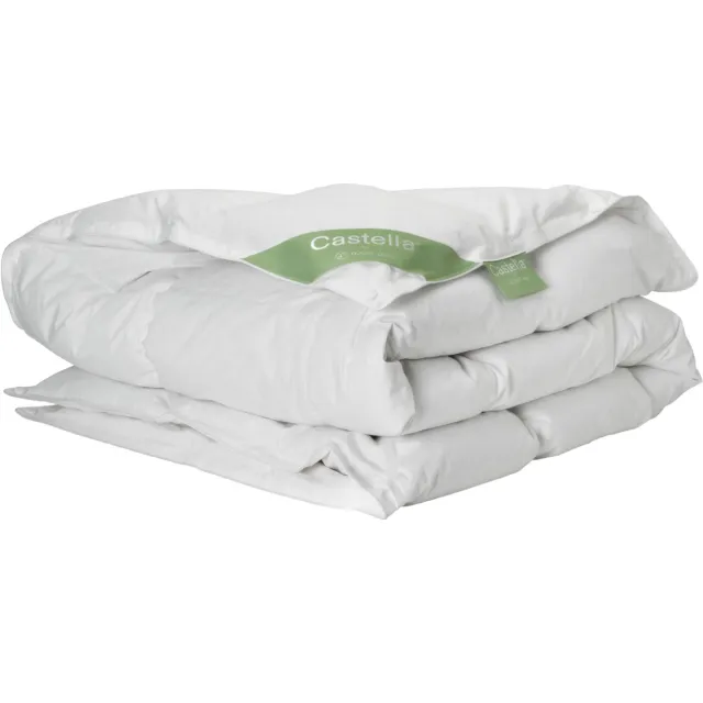 Castella Sirius All Year Dekbed | 240x200 cm - 90% Eendendons Lits-jumeaux Dekbed - Enkel Dekbed voor alle Seizoenen - Anti-Huisstofmijt - Ventilerend & Absorberend Wit