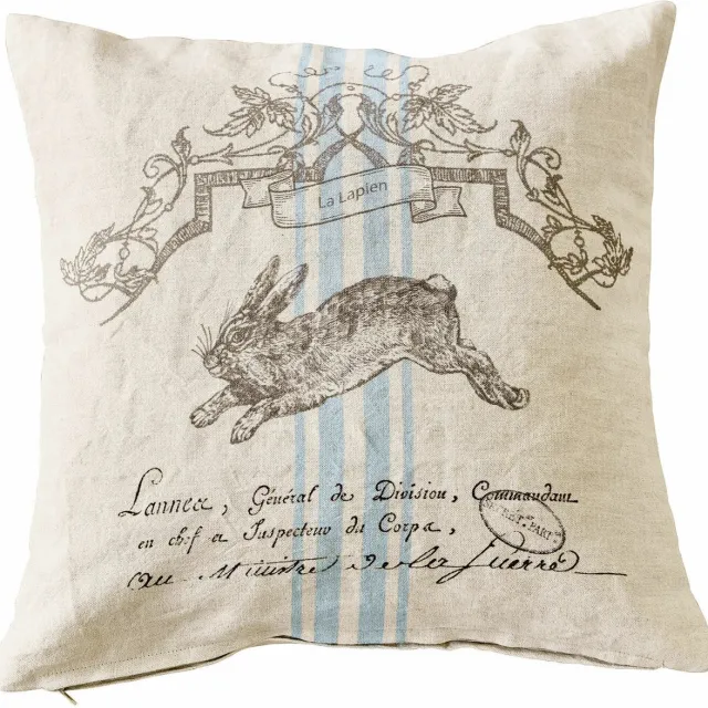 Loberon Kussenhoes La Lapin beige