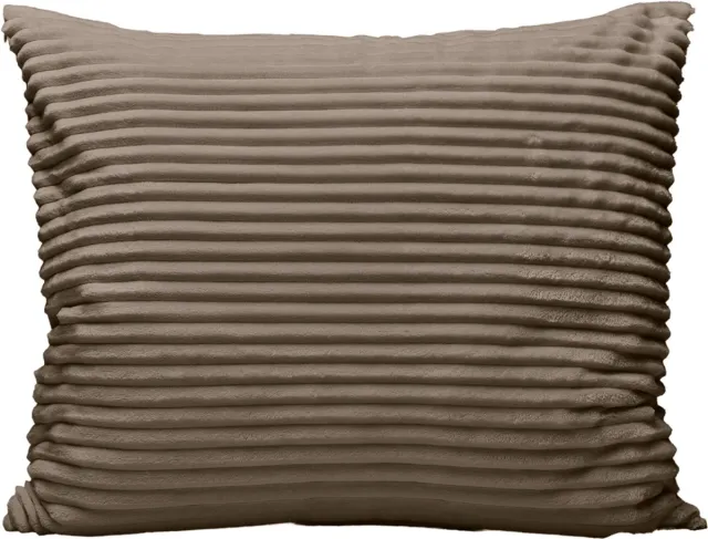 Zelesta Special Teddy Groove Kussensloop Set van 2 - Taupe 80x80cm