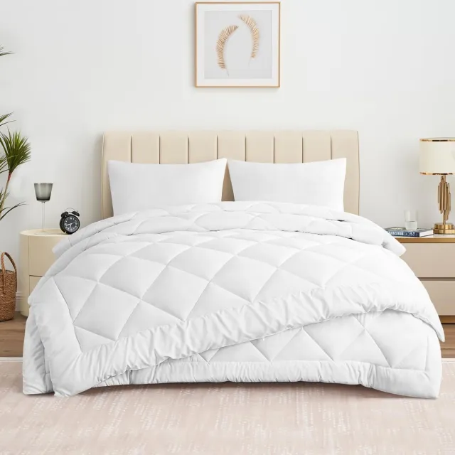 Unyqoos Ultiem Comfortabel en Aanpasbaar Dekbed voor Elk Seizoen, 200 x 220 cm, 2-Delige Set wit