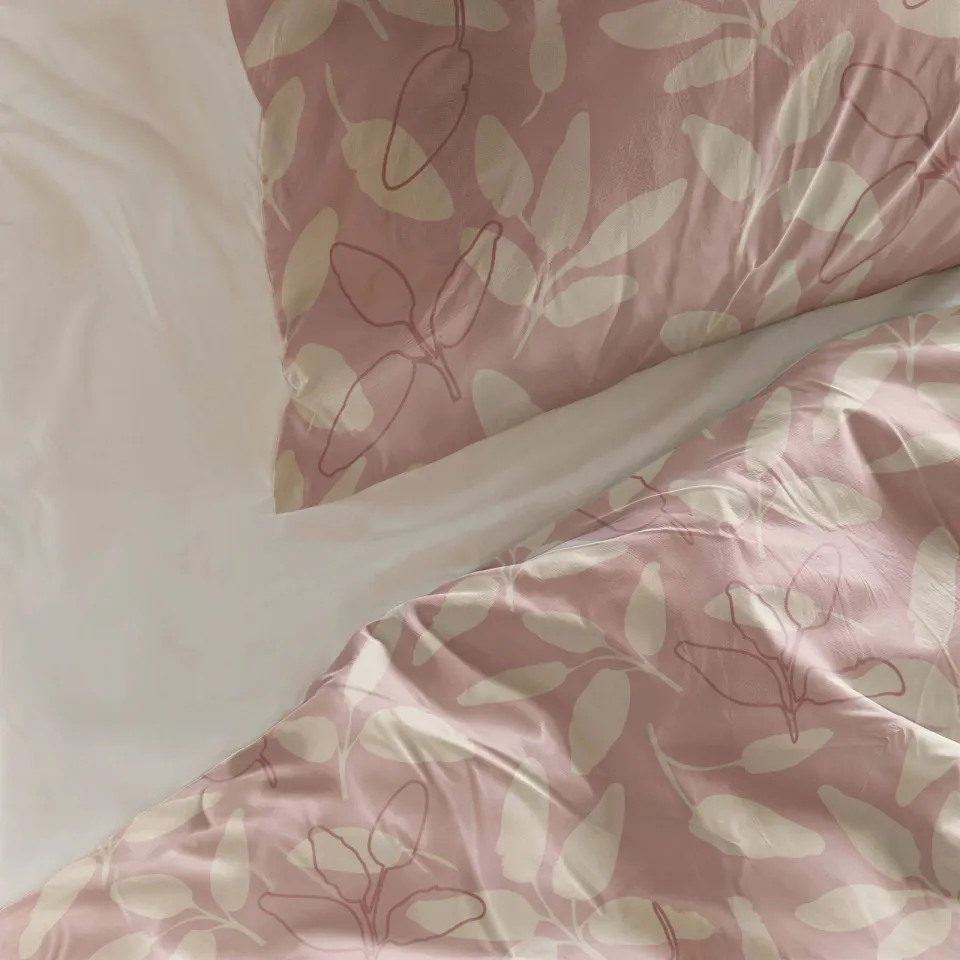 BYRKLUND polyester dekbedovertrek 2-persoons (200x220 cm) roze, foto 3