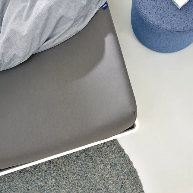 Auping Jersey 190 hoeslaken voor matras - 120 x 200/210/220 cm - Warm Grey - Biologisch katoen