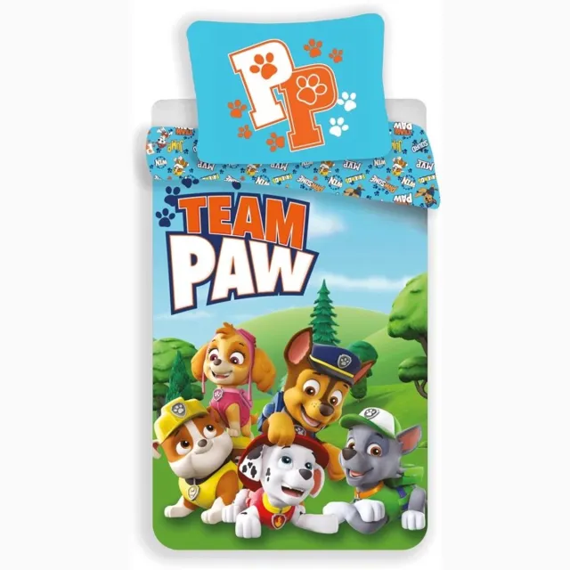 PAW Patrol Team Paw! dekbedovertrek - 140 x 200 cm - kussensloop 70 x 90 cm Multicolor