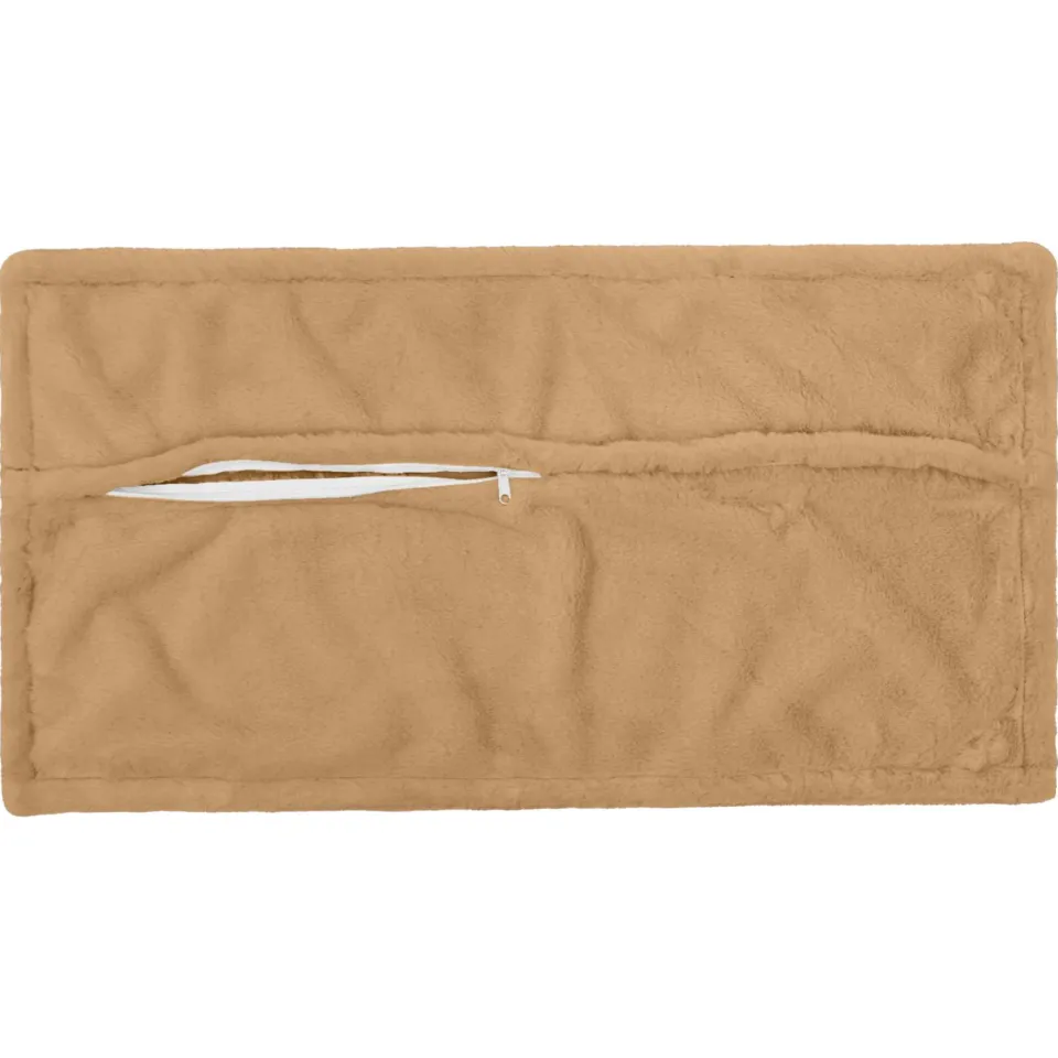 vidaXL Kussensloop 6 st HOUTEN Taupe 40 x 70 cm Nep Konijnenbont, foto 4