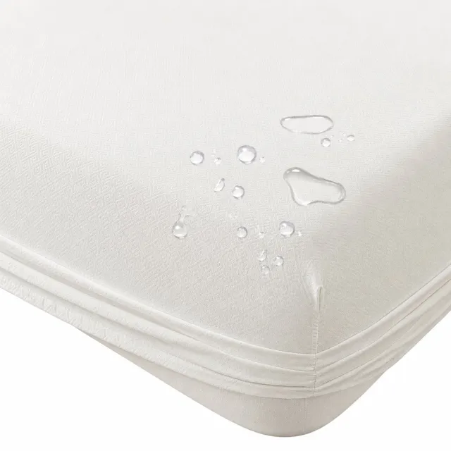 SWGOTA Waterdichte hoeslakenset melkwit - 200x220cm - Geborstelde stof - 1 hoeslaken en 2 kussenslopen - Voor matrassen tot 30 cm hoog