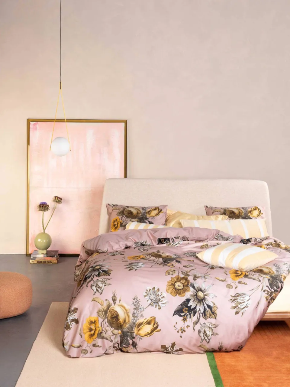 Essenza katoen satijnen dekbedovertrek florean blush pink, foto 4