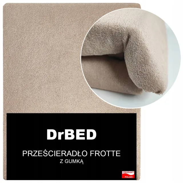DrBED Frotte Hoeslaken met Elastiek 140x200 cm - Zacht & Ademend Beige