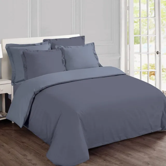 Ibenzoa Zachte en Duurzame Beddengoedset – 200x200 Dekbedovertrek & 2 Kussenslopen blauw