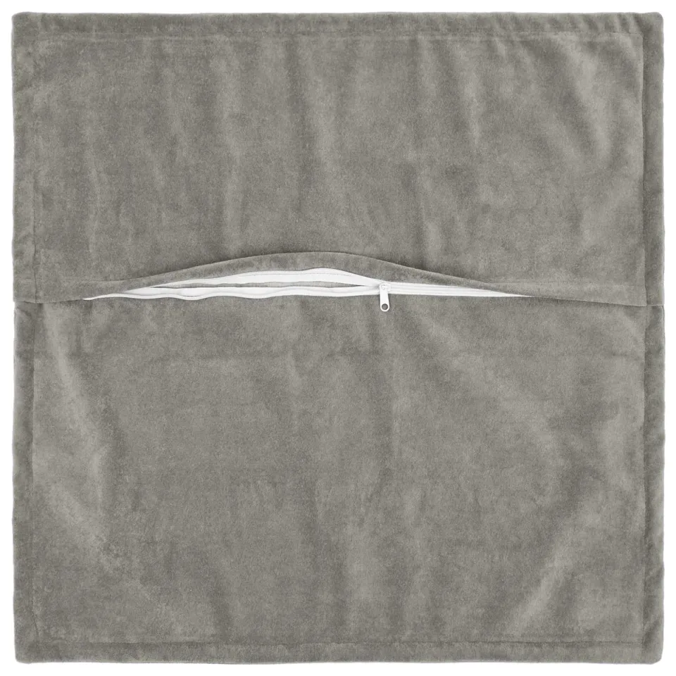 vidaXL Kussensloop 2 st HOUTEN Lichtgrijs 30 x 30 cm Microfiber Fleece, foto 3